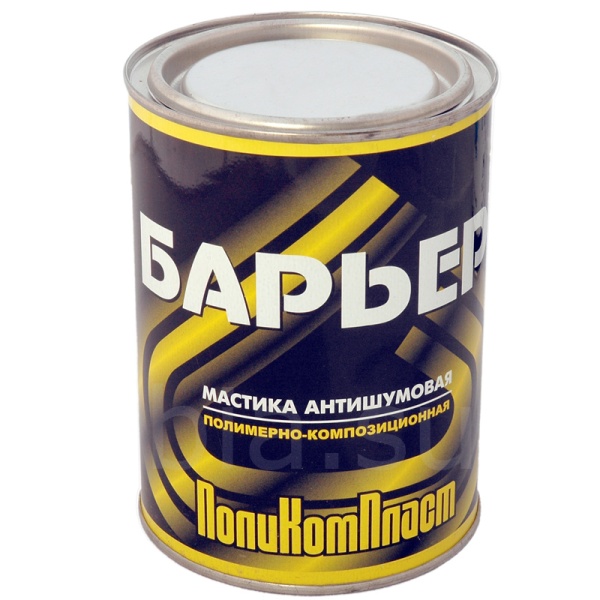 ПОЛИКОМПЛАСТ / Мастика "Барьер" антишумовая 0,9 кг (16)