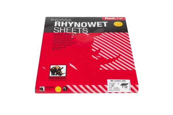 INDASA / RHYNOWET Лист (по мокрому) 230мм*280мм Р 120  арт.01354  (50шт)